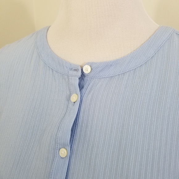 LOFT Popover blouse with bell sleeves M - Picture 3 of 8